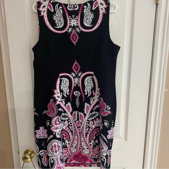 Perceptions New York pink and black and white dress. Sleeveless. Size 14 ladies - Picture 3 of 4